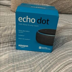 Amazon Echo Dot in Black and Blue